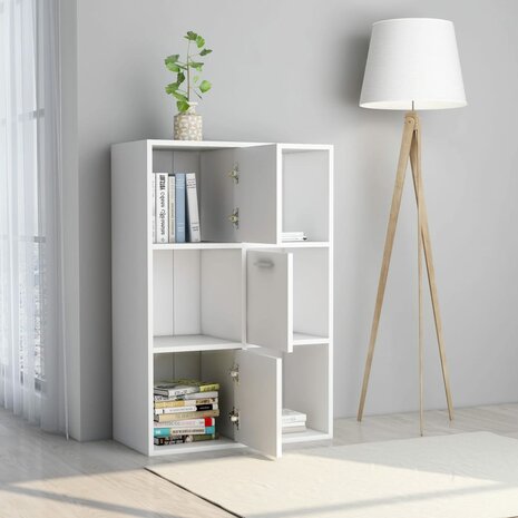 Opbergkast 60x29,5x90 cm bewerkt hout wit 3