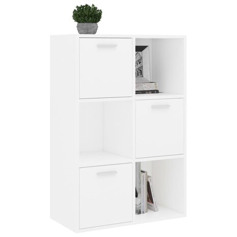 Opbergkast 60x29,5x90 cm bewerkt hout wit 4