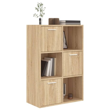 Opbergkast 60x29,5x90 cm bewerkt hout sonoma eikenkleurig 4