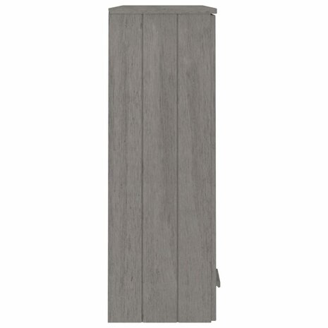 Opzetkast HAMAR 85x35x100 cm massief grenenhout lichtgrijs 5