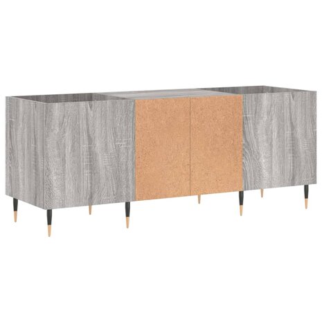 Platenkast 121x38x48 cm bewerkt hout grijs sonoma eikenkleurig 6
