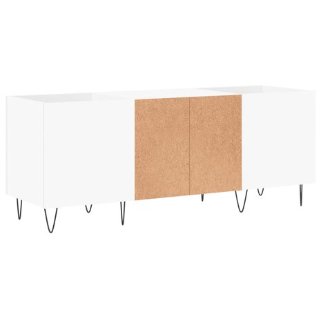 Platenkast 121x38x48 cm bewerkt hout wit 6