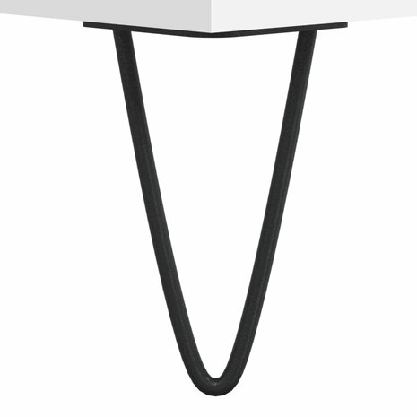 Platenkast 121x38x48 cm bewerkt hout wit 7