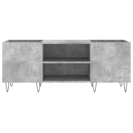 Platenkast 121x38x48 cm bewerkt hout betongrijs 4