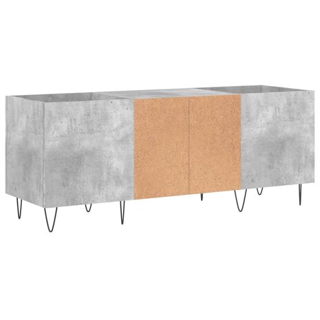 Platenkast 121x38x48 cm bewerkt hout betongrijs 6