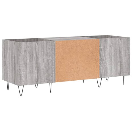 Platenkast 121x38x48 cm bewerkt hout grijs sonoma eikenkleurig 6