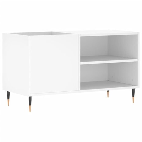 Platenkast 85x38x48 cm bewerkt hout wit 2