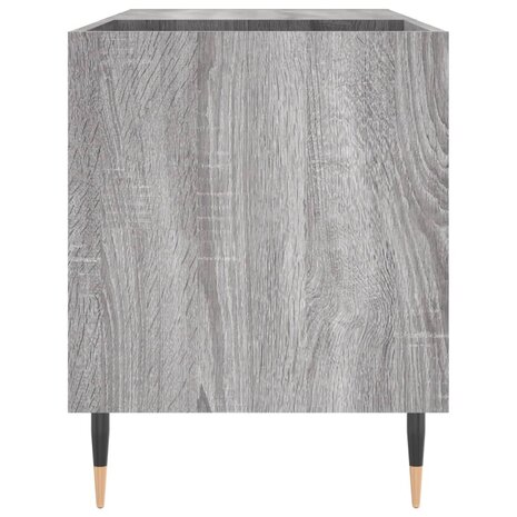 Platenkast 85x38x48 cm bewerkt hout grijs sonoma eikenkleurig 5