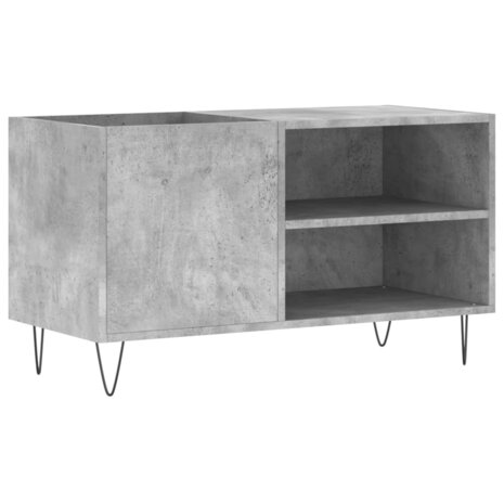 Platenkast 85x38x48 cm bewerkt hout betongrijs 2