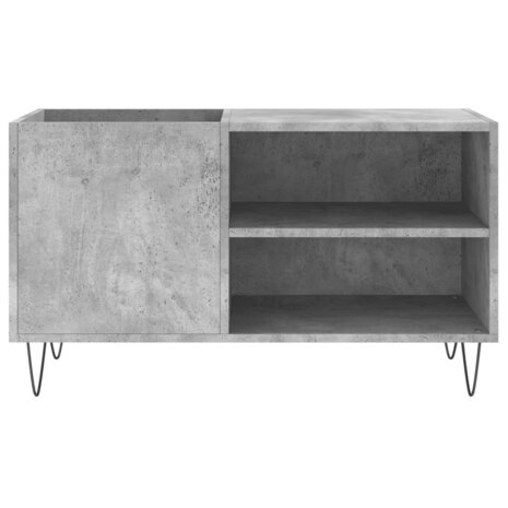 Platenkast 85x38x48 cm bewerkt hout betongrijs 4