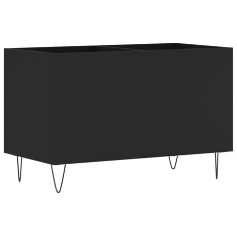 Platenkast 74,5x38x48 cm bewerkt hout zwart 2