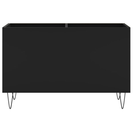 Platenkast 74,5x38x48 cm bewerkt hout zwart 4