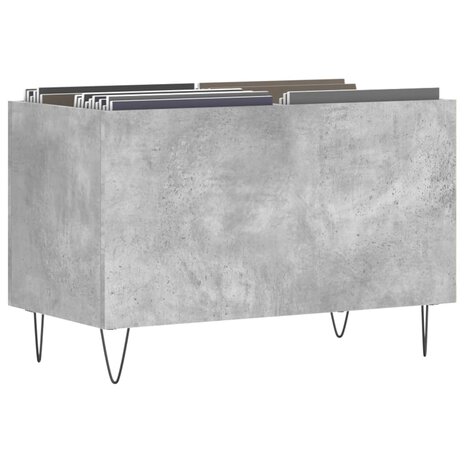Platenkast 74,5x38x48 cm bewerkt hout betongrijs 3
