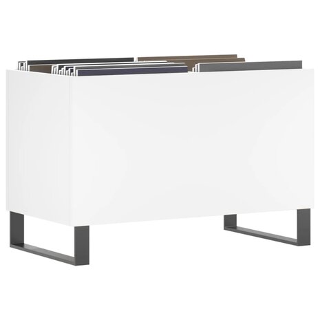 Platenkast 74,5x38x48 cm bewerkt hout wit 3