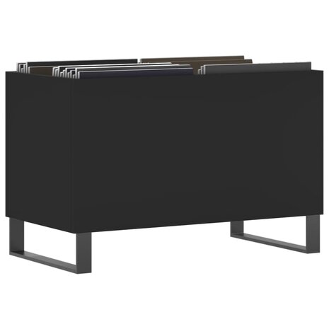 Platenkast 74,5x38x48 cm bewerkt hout zwart 3