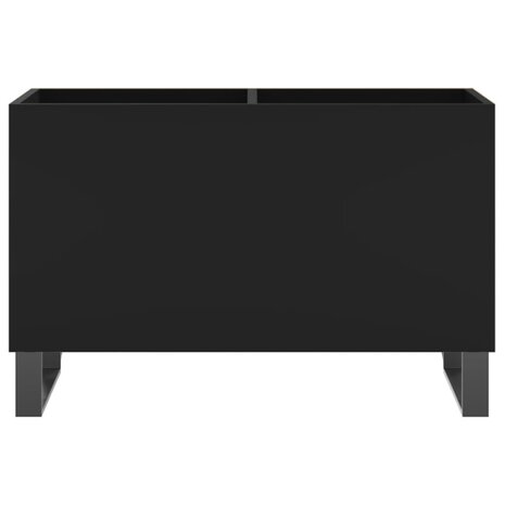 Platenkast 74,5x38x48 cm bewerkt hout zwart 4