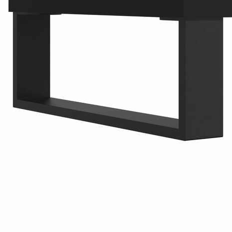 Platenkast 74,5x38x48 cm bewerkt hout zwart 7