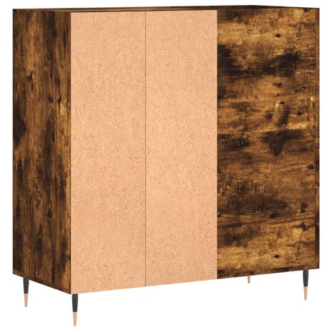 Platenkast 84,5x38x89 cm bewerkt hout gerookt eikenkleurig 6