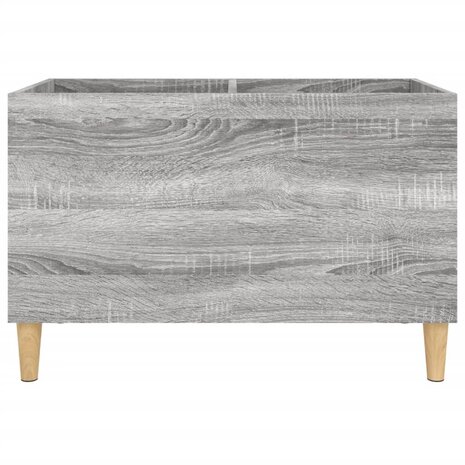 Platenkast 74,5x38x48 cm bewerkt hout grijs sonoma eikenkleurig 5