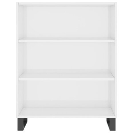 Schappenkast 69,5x32,5x90 cm bewerkt hout hoogglans wit 4