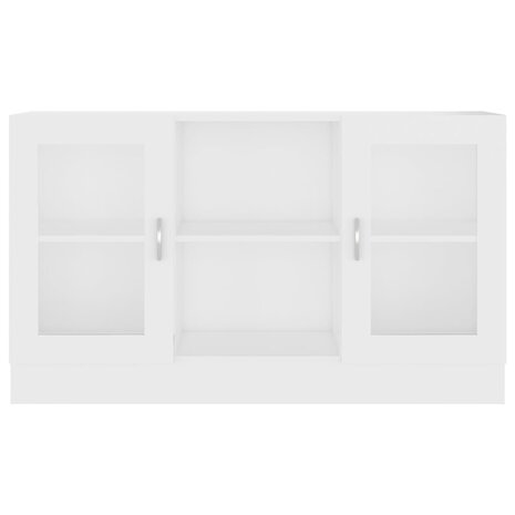 Vitrinekast 120x30,5x70 cm bewerkt hout wit 6