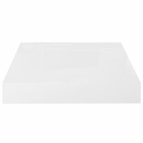 Wandschappen zwevend 2 st 23x23,5x3,8 cm MDF hoogglans wit 5