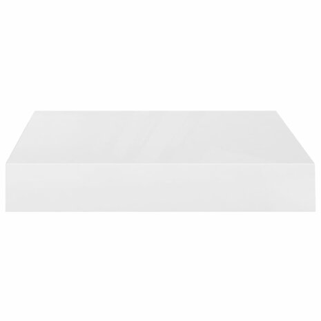 Wandschappen zwevend 2 st 23x23,5x3,8 cm MDF hoogglans wit 6