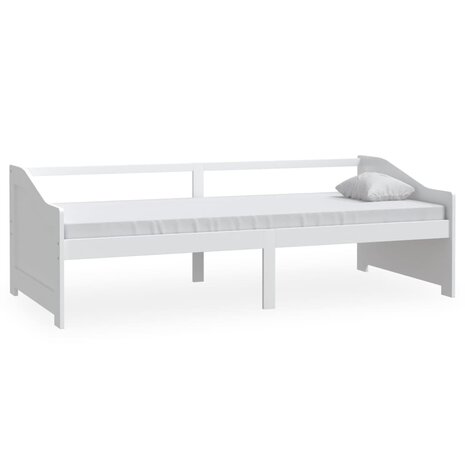 Bedbank 3-zits massief grenenhout 90x200 cm wit 2