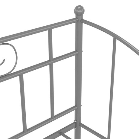 Slaapbankframe metaal grijs 90x200 cm 7