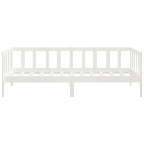Bedbank massief grenenhout wit 90x200 cm 6