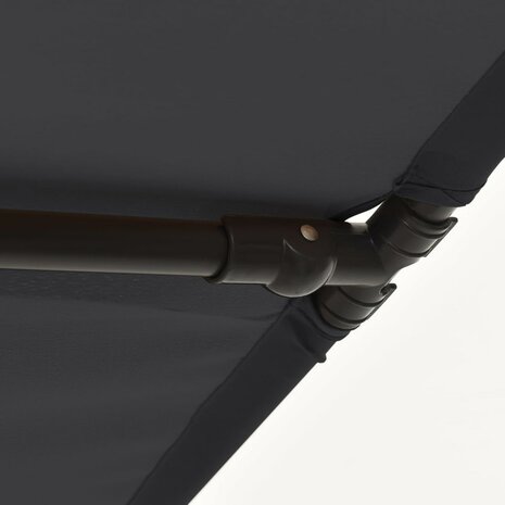 Parasol met aluminium paal 180x110 cm zwart 9