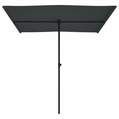 Parasol met aluminium paal 2x1,5 m zwart 4