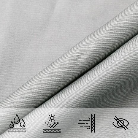 Zonnezeil 3,6x3,6 m 100% polyester oxford lichtgrijs 8