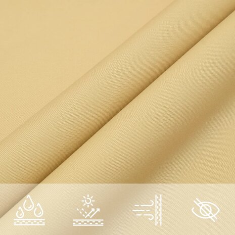 Zonnezeil 4x4x5,8 m 100% polyester oxford zandkleurig 7
