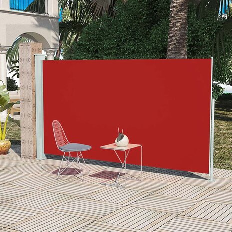 Wind-/zonnescherm uittrekbaar 160x300 cm rood  1