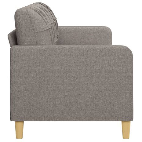 Driezitsbank 180 cm stof taupe 4