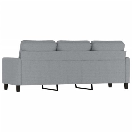 Driezitsbank 180 cm stof lichtgrijs 5