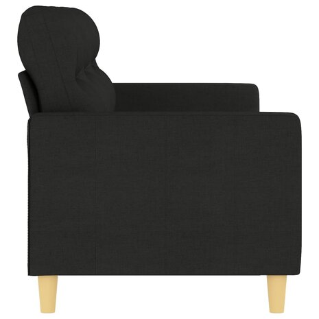 Driezitsbank 180 cm stof zwart 4