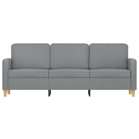 Driezitsbank 180 cm stof lichtgrijs 3