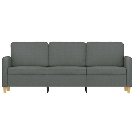 Driezitsbank 180 cm stof donkergrijs 3