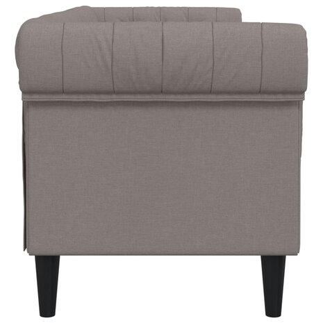 Driezitsbank Chesterfield-stijl stof taupe 5