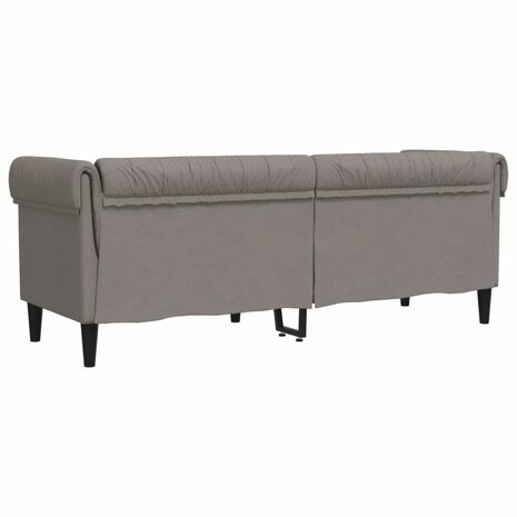 Driezitsbank Chesterfield-stijl stof taupe 6
