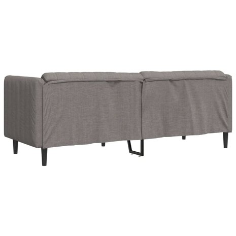 Driezitsbank stof taupe 6