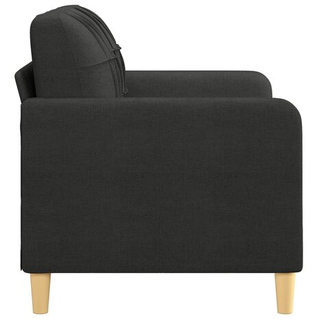 Tweezitsbank 120 cm stof zwart 4