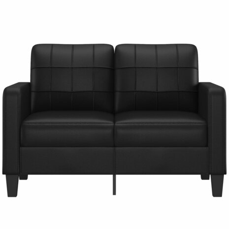 Tweezitsbank 120 cm kunstleer zwart 3