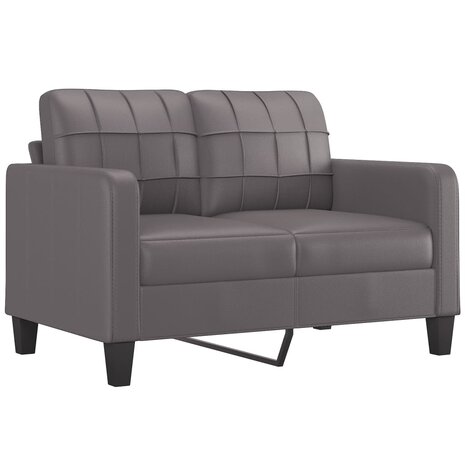 Tweezitsbank 120 cm kunstleer grijs 2