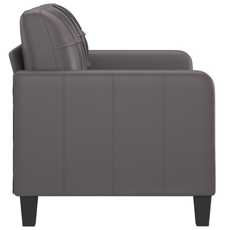 Tweezitsbank 120 cm kunstleer grijs 4