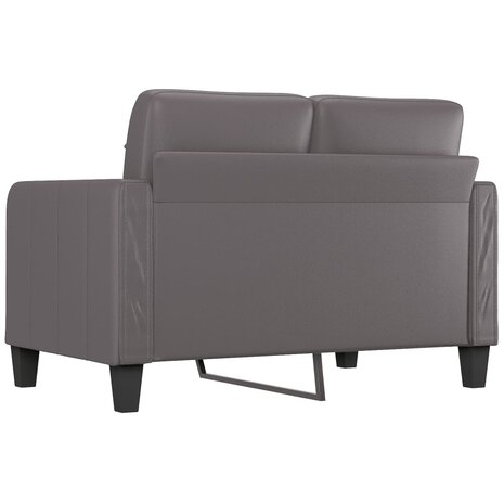 Tweezitsbank 120 cm kunstleer grijs 5