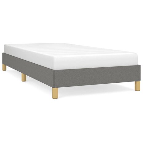 Bedframe zonder matras 100x200 cm stof donkergrijs 2