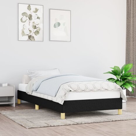 Bedframe zonder matras 100x200 cm stof zwart 1